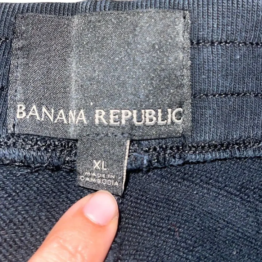 Banana Republic Black Sweat Shorts Size XL Casual Loungewear Athletic Streetwear